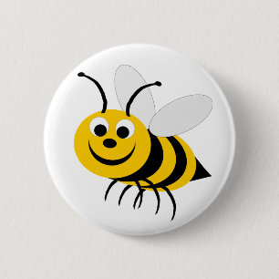 Badge Rond 5 Cm Bouton Bumble Bee