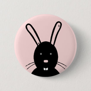Badge Rond 5 Cm Bouton Bunny