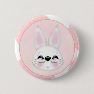 Badge Rond 5 Cm Bouton Bunny