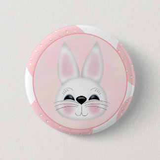 Badge Rond 5 Cm Bouton Bunny