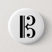 Badge Rond 5 Cm Bouton C-Clef (Devant)
