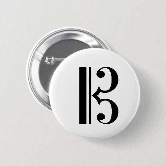 Badge Rond 5 Cm Bouton C-Clef (Devant & derrière)