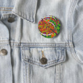 Badge Rond 5 Cm Bouton caché de caméléon (En situation)