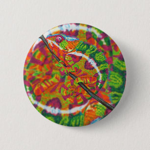 Badge Rond 5 Cm Bouton caché de caméléon