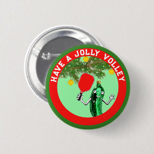Badge Rond 5 Cm Bouton cadeau de Noël de Pickleball
