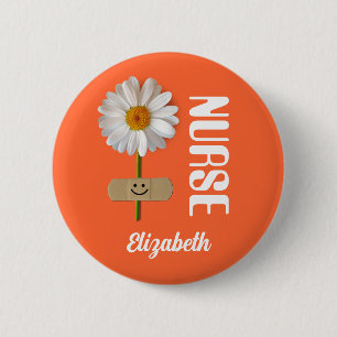 Badge Rond 5 Cm Bouton cadeau de nom personnalisé pour les infirmi