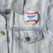 Badge Rond 5 Cm Bouton cadeau papa de baseball (En situation)