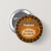 Badge Rond 5 Cm Bouton Café et Mug (Devant & derrière)