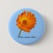 Badge Rond 5 Cm Bouton - Calendula sur pierre (Devant)