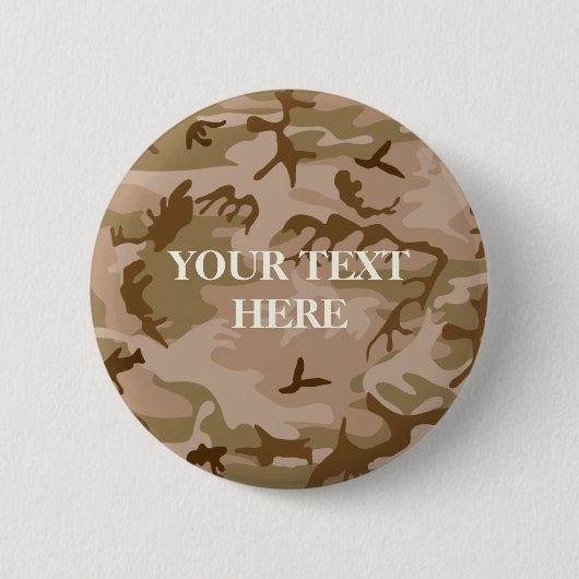 Badge Rond 5 Cm Bouton Camouflage de sable du désert (Devant)