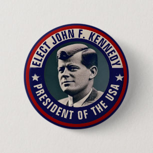 Badge Rond 5 Cm Bouton Campagne John F. Kennedy