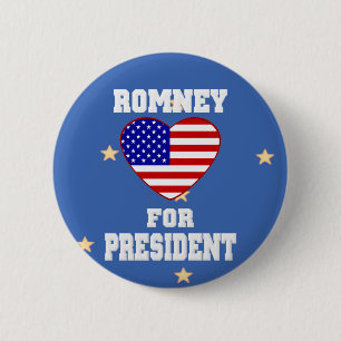 Badge Rond 5 Cm Bouton Campagne Mitt Romney