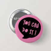 Badge Rond 5 Cm Bouton "CAN DO" (Devant & derrière)