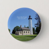 Badge Rond 5 Cm Bouton Cana Island Light (Devant)
