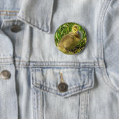 Badge Rond 5 Cm Bouton canadien 2 d'oie de bébé (En situation)