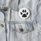 Badge Rond 5 Cm Bouton canine chien Empreinte de patte (En situation)