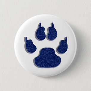 Badge Rond 5 Cm Bouton canine chien Empreinte de patte