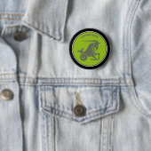 Badge Rond 5 Cm Bouton Capricorne (En situation)