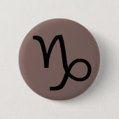 Badge Rond 5 Cm Bouton Capricorne (Devant)