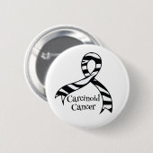 Badge Rond 5 Cm Bouton carcinoïde de ruban de zèbre de conscience (Devant & derrière)