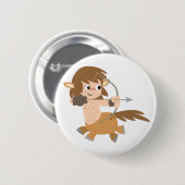 Badge Rond 5 Cm Bouton caricature mignonne Centaur Sagittarius Bad (Devant & derrière)