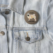 Badge Rond 5 Cm Bouton carlin (En situation)
