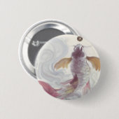 Badge Rond 5 Cm Bouton Carpe Affamée de la richesse (Devant & derrière)