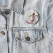 Badge Rond 5 Cm Bouton Carpe Affamée de la richesse (En situation)