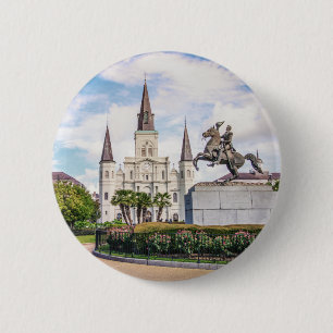 Badge Rond 5 Cm Bouton carré de Jackson