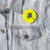Badge Rond 5 Cm Bouton Carte Alaska (En situation)