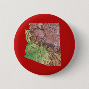 Badge Rond 5 Cm Bouton Carte Arizona