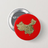 Badge Rond 5 Cm Bouton Carte Chine (Devant & derrière)
