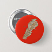 Badge Rond 5 Cm Bouton Carte du Liban (Devant & derrière)