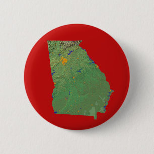 Badge Rond 5 Cm Bouton Carte Géorgie