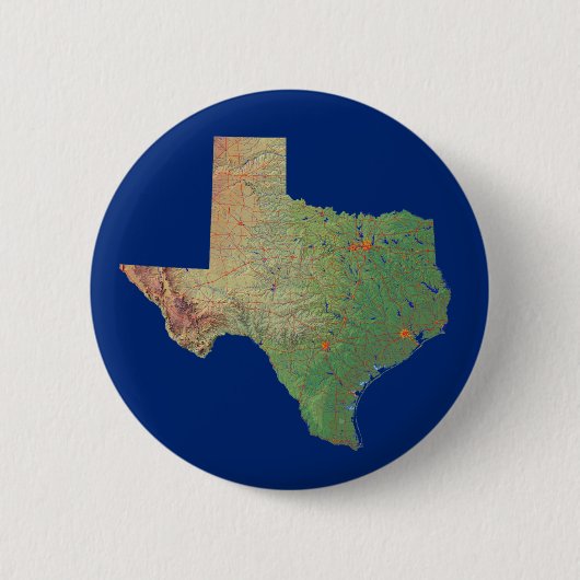 Badge Rond 5 Cm Bouton Carte Texas (Devant)