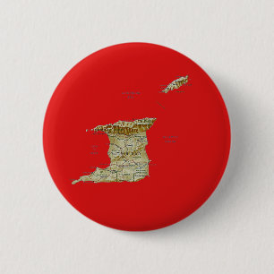 Badge Rond 5 Cm Bouton Carte Trinité-et-Tobago