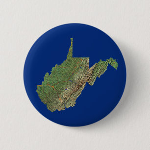 Badge Rond 5 Cm Bouton Carte Virginie Occidentale