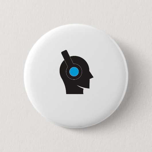 Badge Rond 5 Cm Bouton Casque (Devant)
