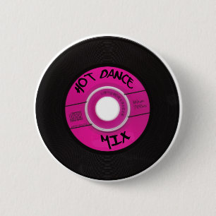 Badge Rond 5 Cm Bouton CD HOT DANCE MIX