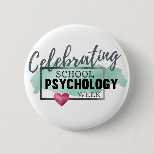 Badge Rond 5 Cm Bouton Célébration de la semaine de psychologie 