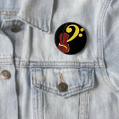 Badge Rond 5 Cm Bouton Cello Clef (En situation)