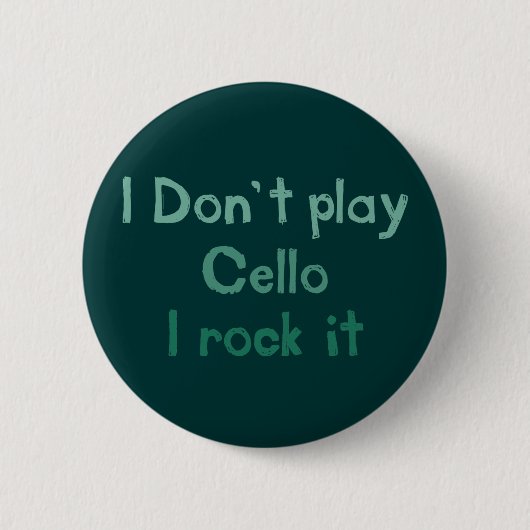 Badge Rond 5 Cm Bouton Cello Rock It (Devant)