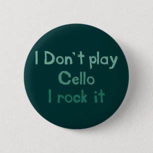 Badge Rond 5 Cm Bouton Cello Rock It