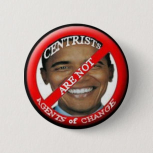 Badge Rond 5 Cm Bouton centriste anti-Obama