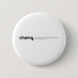 Badge Rond 5 Cm Bouton Chama