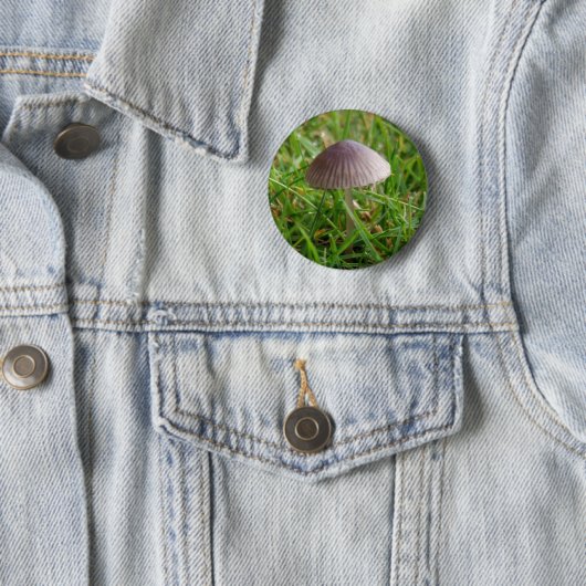 Badge Rond 5 Cm Bouton Champignons (En situation)