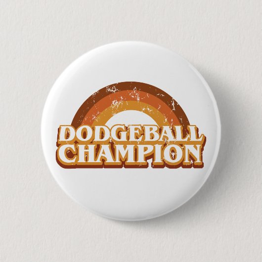 Badge Rond 5 Cm Bouton Champion de Dodgeball Rétro (Devant)