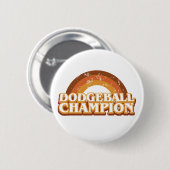 Badge Rond 5 Cm Bouton Champion de Dodgeball Rétro (Devant & derrière)