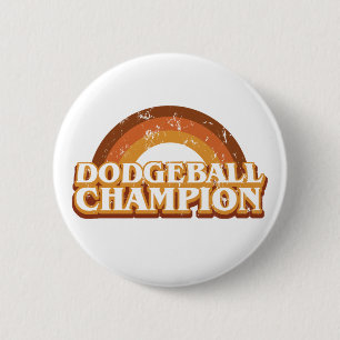 Badge Rond 5 Cm Bouton Champion de Dodgeball Rétro