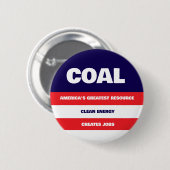 Badge Rond 5 Cm bouton CHARBON (Devant & derrière)